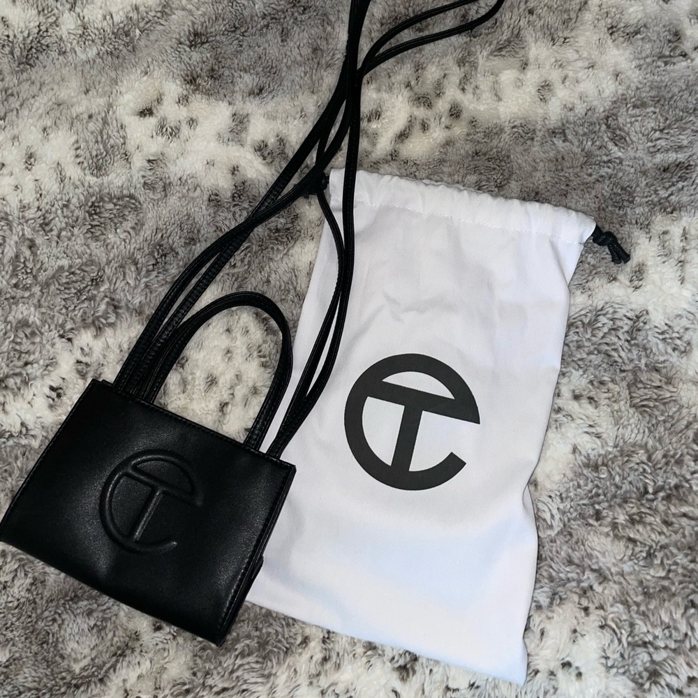 Small black Telfar shopping bag